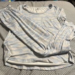 Blue camouflage pajama set